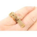 14ct gold adjustable mesh belt ring, weight approx. 3.8g