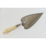 Victorian silver presentation trowel, by Edward Hutton, London 1884, typically inscribed and