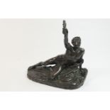 Jean-Pierre Cortot (1787-1843), Le Soldat de Marathon, bronze, mid brown patination, signed, 27cm