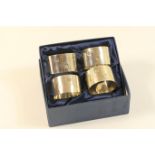 Set of four modern silver napkin rings, Sheffield 1994, weight approx. 126g (4 troy ozs)