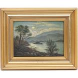 James Howard Burgess RHA (Irish, 1817-90), Muckcross Lake, Killarney, signed oil on canvas, 25cm x