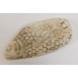 Ancient fragmentary sculpture of a fish, possibly Egyptian, probably terracotta, 15cm x 7.5cm NB: We