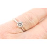 Diamond solitaire ring, the brilliant cut stone of approx. 0.4ct, set in an 18ct white gold six claw