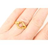 Gent's 18ct gold signet ring, with vacant claw mounts, size P, weight approx. 6.6g NB: The diamond