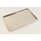 George V silver tray, by Stokes & Ireland Ltd, Chester 1918, plain rectangular form with shallow