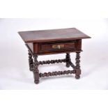 A Low Centre Table, Brazilian rosewood, turned legs and stretching, bronze mounts, Portuguese,