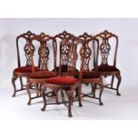 A Set of Twelve Chairs, D. José I, King of Portugal (1750-1777), carved Brazilian rosewood,