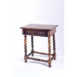 A Small Centre Table, Brazilian rosewood, turned legs and stretchers, bronze mounts, Portuguese,