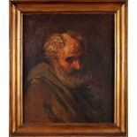 MIGUEL ÂNGELO LUPI - 1826-1883, Portrait of an Elder, oil on canvas, relined, small restoration,
