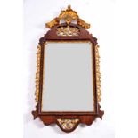 A Mirror, D. José I, King of Portugal (1750-1777), Brazilian rosewood veneer wooden frame with