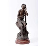 "David", bronze sculpture, marble stand, signed, Dim. - 67 cm