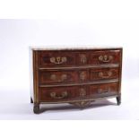 A Chest of Drawers, burr-Brazilian rosewood marquetry placed in various ways, gilt bronze