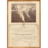 Certificate of the climb of Mont Blanc in the Alps by Prince D. Pedro de Alcantara Orléans and