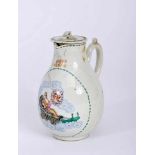 A Milk Jug, Chinese export porcelain, polychrome and gilt decoration "Allegory to Queen D. Maria I