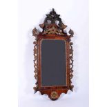 A Mirror, D. José I, King of Portugal (1750-1777), gilt carved Brazilian rosewood veneer wood frame,