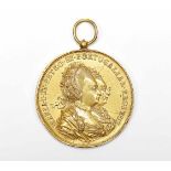 A Medal celebrating the Foundation of the Church of the Most Sacred Heart of Jesus, gilt bronze, one