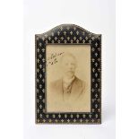 Portrait of Gaston d'Orléans, Count of Eu (1842-1922), photograph on paper, leather picture frame