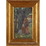 FALCÃO TRIGOSO - 1879-1956, Female figures under a Cork Oak, oil on canvas, faults on the
