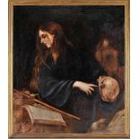 Penitent Saint Mary Magdalene, oil on canvas, Spanish School, 19th C., restoration. Notes: according