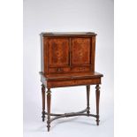 Bonheur du Jour, Napoleon III, Brazilian rosewood, kingwood, satinwood marquetry and other woods "