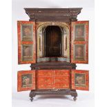 An Oratory, D. João V, King of Portugal (1706-1750), painted wood, marbled interior, painted and