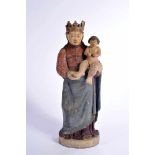 Our lady Crowned with the Child jesus, Ançã stone polychrome sculpture, Portuguese, 15th/16th C.,