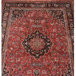 A Carpet, wool yarn, polychrome decoration "Flowers", Middle East, 20th C., traces of wear, Dim. -