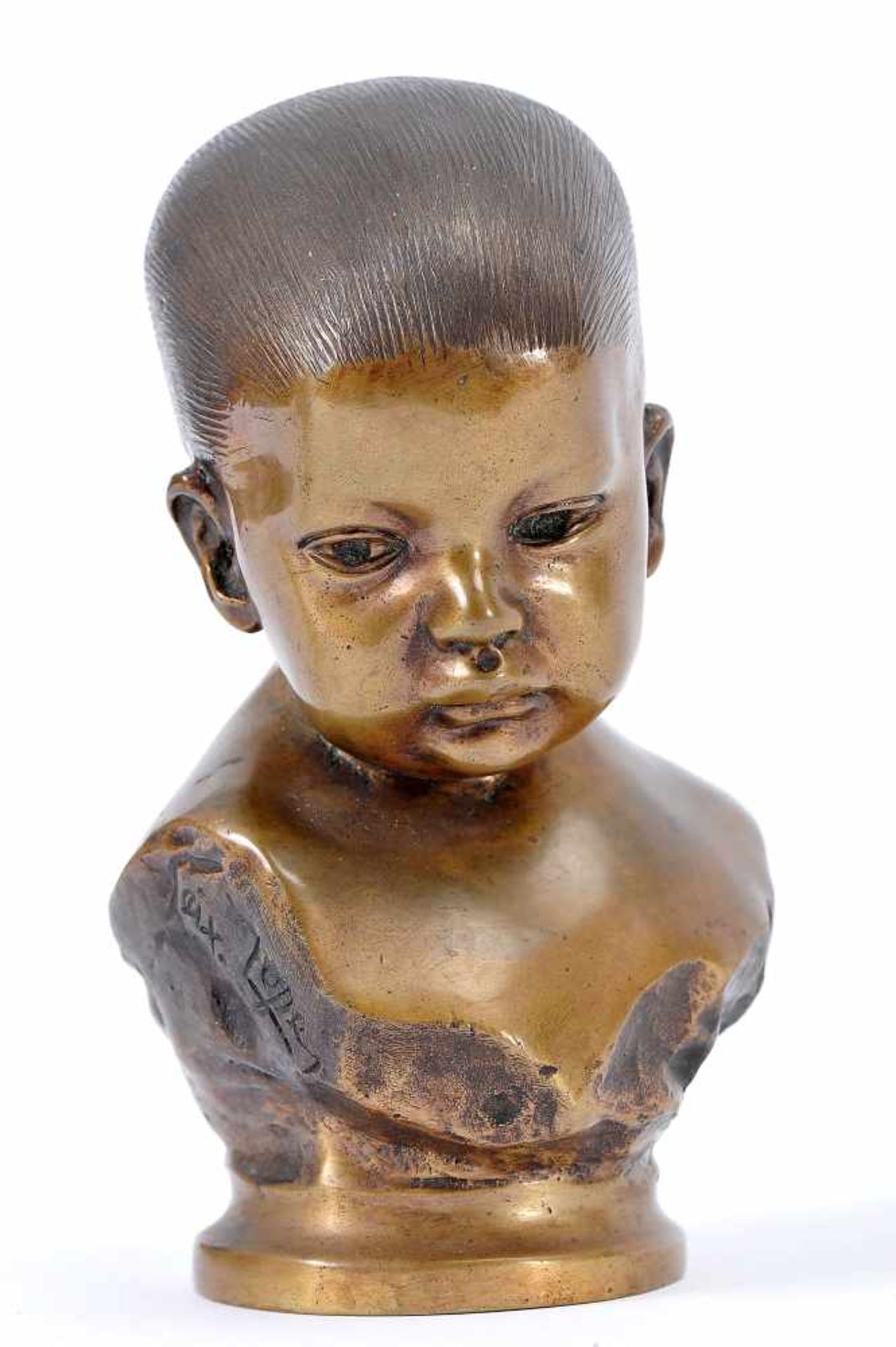 ANTÓNIO TEIXEIRA LOPES - 1866-1942, Mário, bronze sculpture, signed, Dim. - 15,5 cm