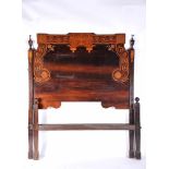 A Bed, D. Maria I (Queen of Portugal) style, Brazilian rosewood, thornbush, boxwood and kingwood