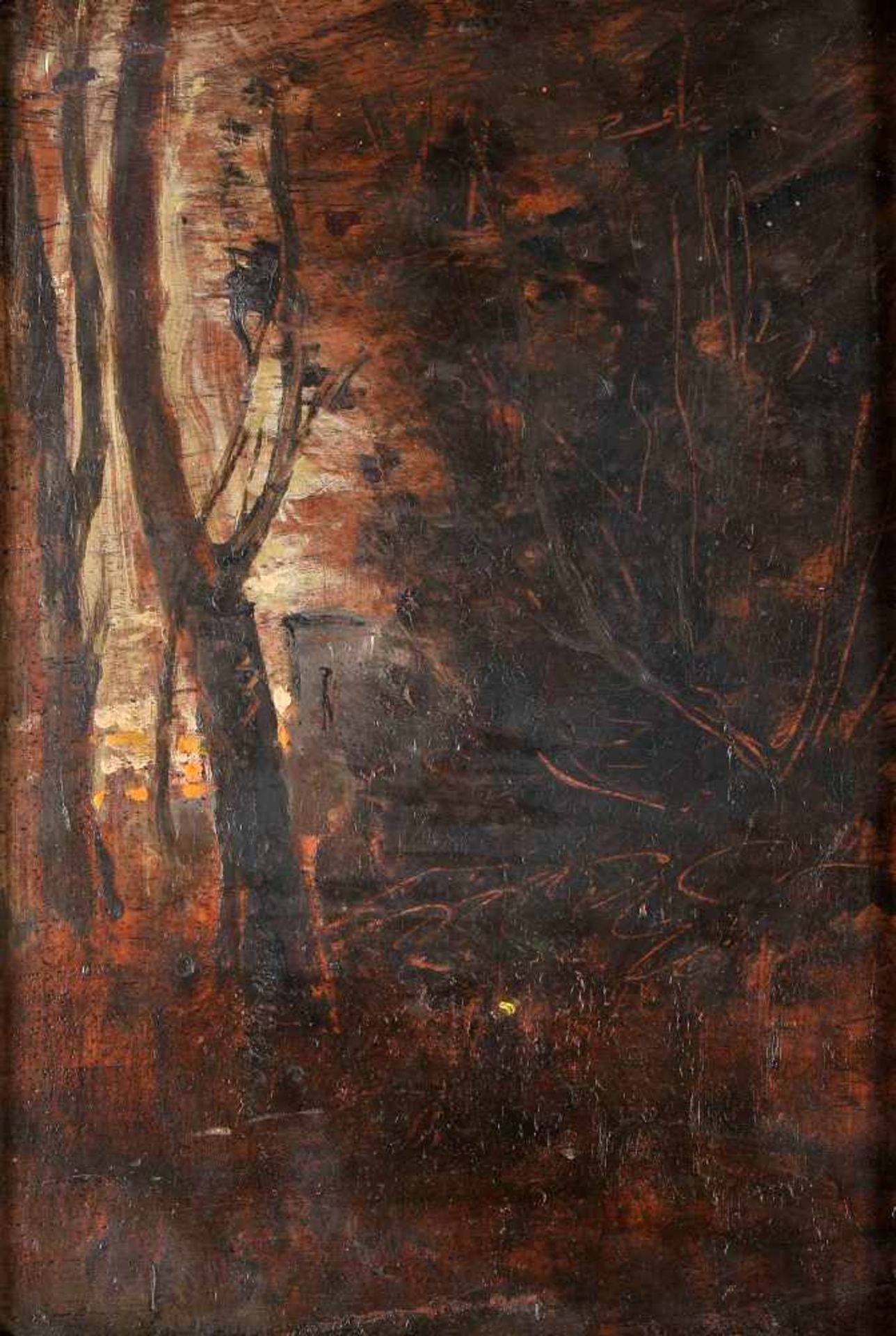 JEAN-BAPTISTE-CAMILLE COROT - 1796-1875, Landscape, oil on wood, signed and dated, unreadable - Bild 2 aus 3