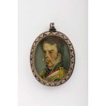 King D. João VI of Portugal (1767-1826), miniature on card, the king portrayed wearing state uniform