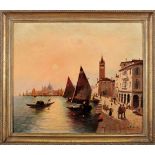 Views of Venice, a pair of oils on canvas, Italian school, 19th/20th C., signed FORI, Dim. - 53 X 64