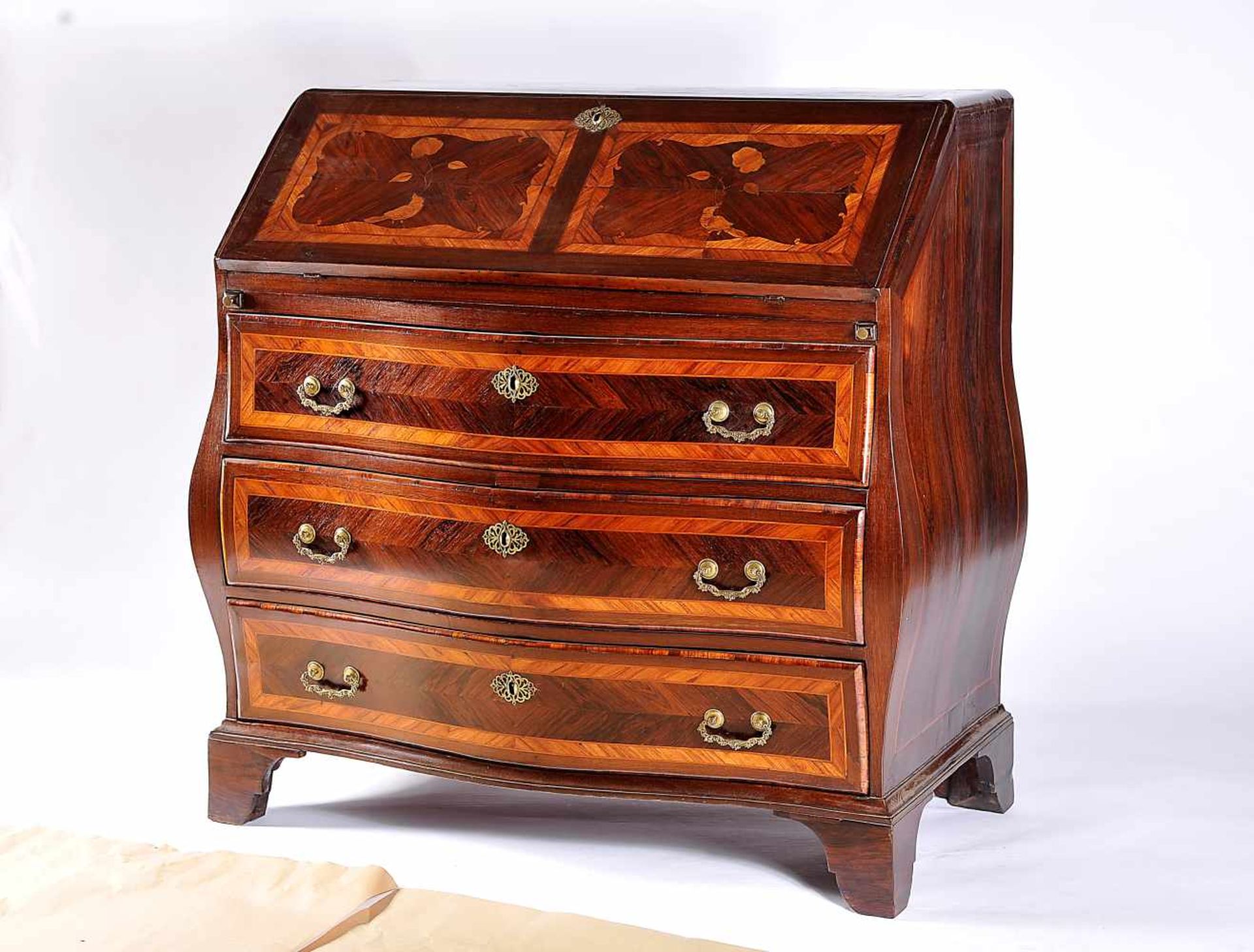 A Bureau, D. José I, King of Portugal (1750-1777), Brazilian rosewood and Brazilian rosewood, - Bild 3 aus 3