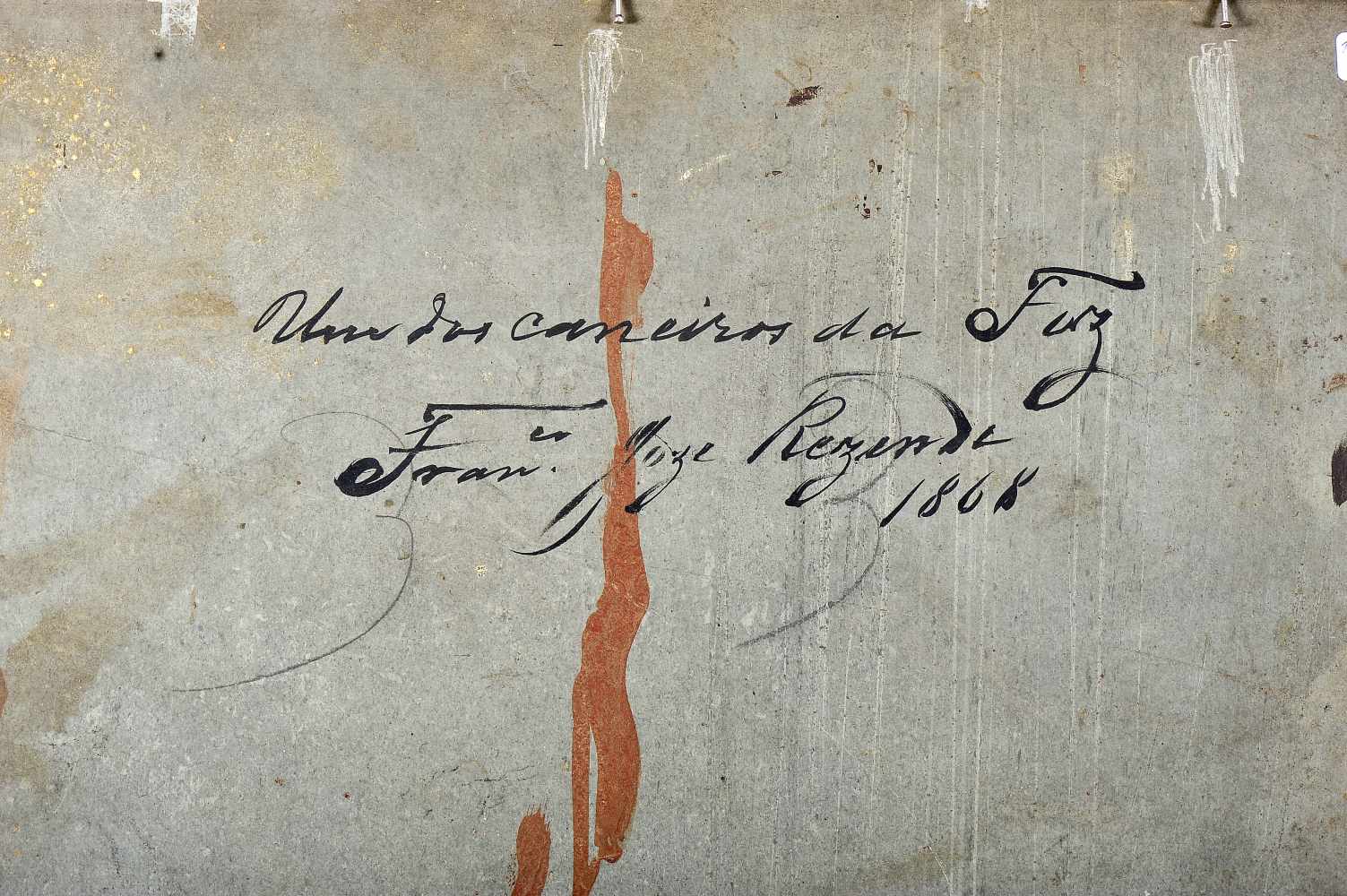 FRANCISCO JOSÉ DE RESENDE - 1825-1893, "Foz do Douro", oil on metal sheet, faults on the pictorial - Image 3 of 3