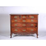 A Chest of Drawers, D. José I, King of Portugal (1750-1777), carved Brazilian rosewood, scalloped,
