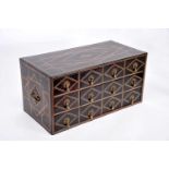 A Cabinet, mannerist, Brazilian rosewood, ivory fillets inlays "Diamond-shaped", copper mounts,