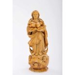 Our Lady of the Immaculate Conception with the Child Jesus, ivory sculpture with traces of painting,