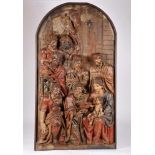 The Adoration of the Magi, wooden altarpiece and other carved and polychrome wood, Iberian, 16th/