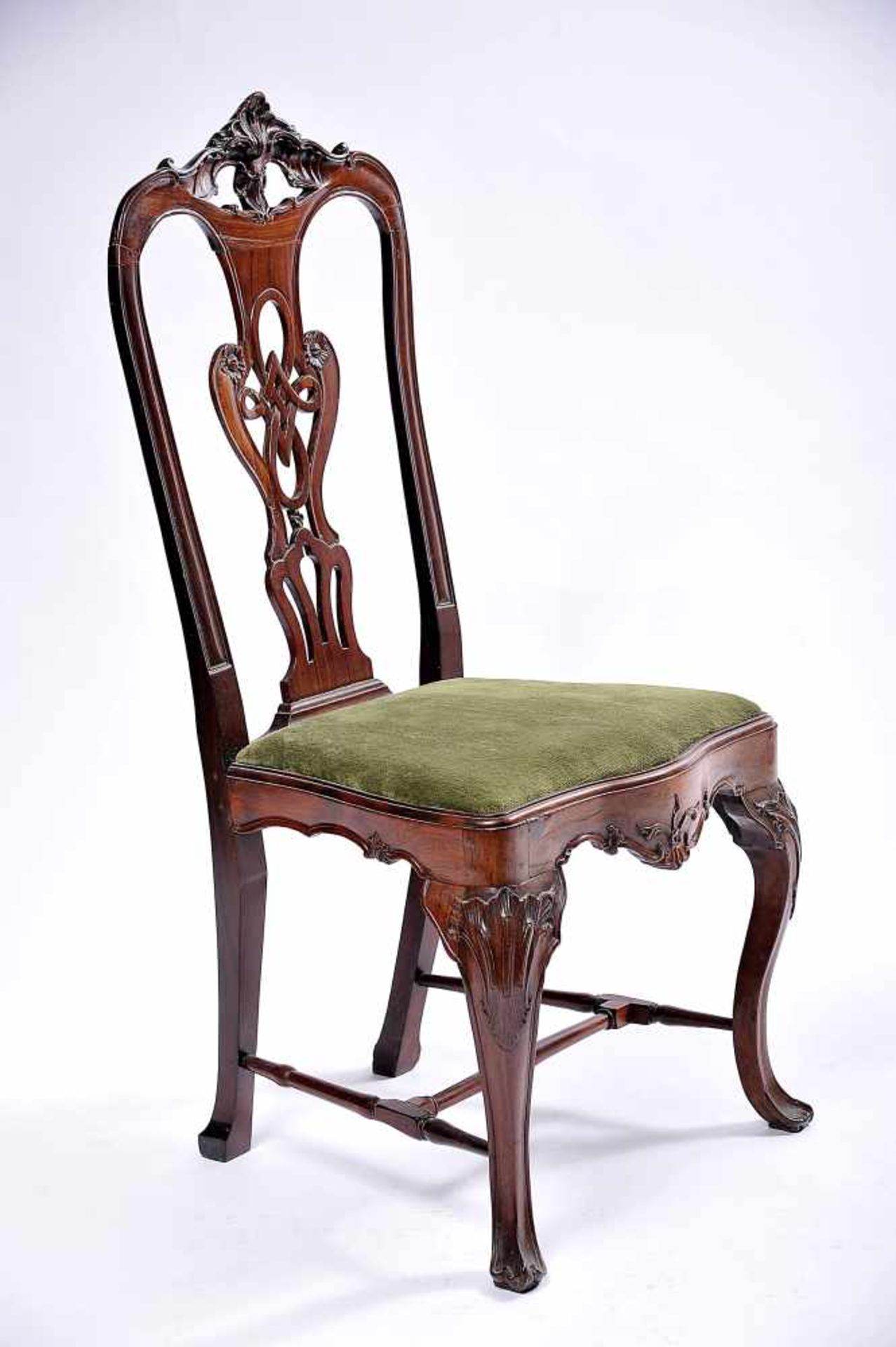 A Set of Six Chairs, D. José I, King of Portugal (1750-1777), carved Brazilian rosewood, carved - Bild 2 aus 2