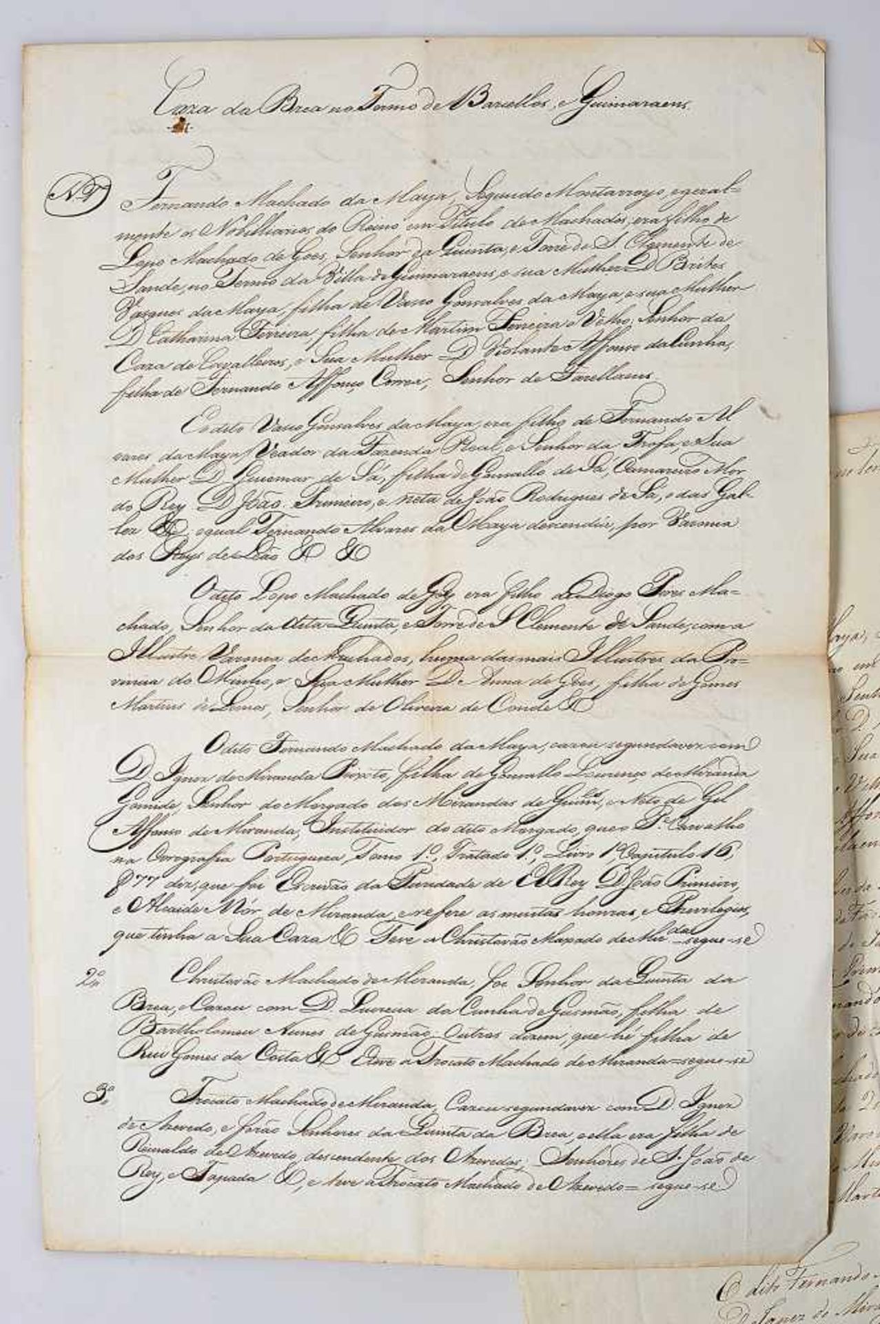 Genealogia da Família dos Machados, ca. 1812, MANUSCRITO.- [GENEALOGIA DA FAMÍLIA MACHADO].- Família - Bild 6 aus 7