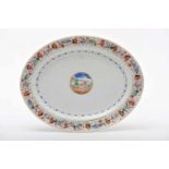 An Oval Platter of the "Paquetá" Service of Dr. José Pinho Freire, Chinese export porcelain,