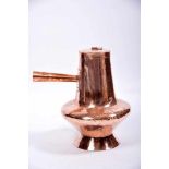 A Large Chocolate Pot, copper, Portuguese, 19th/20th C., wood part of the handle missing, small