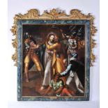 SIMÃO RODRIGUES - C. 1560-1629, O Beijo de Judas, oil on wood, restoration. Notes: This very
