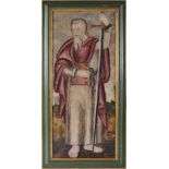 Saint Paul, oil on canvas, European school, 17th/18th C., restoration, faults on the pictorial