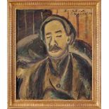 Portrait of Paul Fort (1872-1960), oil on canvas, signed R. SOUZOUKI and dated 1922, Dim. - 56 x