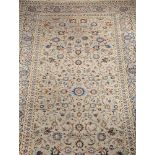 A Kashan Carpet, Kashmir wool yarn, polychrome decoration "Flowers", Persian, 20th C. (4th quarter),