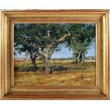 CARLOS REIS - 1863-1940, Landscape in Lousã, oil on canvas, relined, signed, Dim. - 48,5 x 63