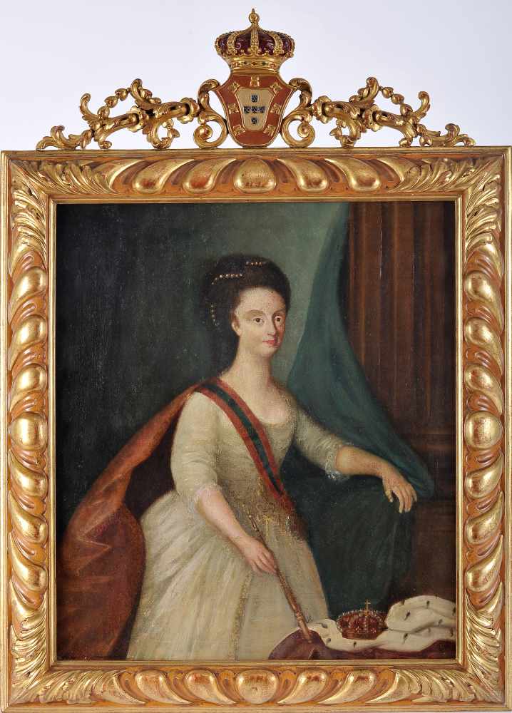 Portrait of Queen D. Maria I of Portugal (1777-1816), oil on canvas, Portuguese school, 19th C.,