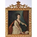 Portrait of Queen D. Maria I of Portugal (1777-1816), oil on canvas, Portuguese school, 19th C.,