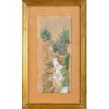 MARIA LUÍSA ALMEDINA - SÉC. XIX/XX, Waterfall, watercolour on paper, signed and dated 1905, Dim. -